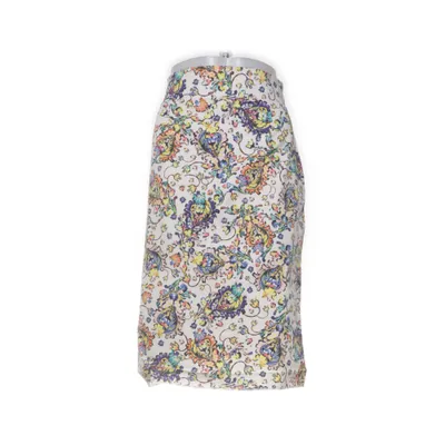 Pencil skirt (White, Multicolored) from Zara Woman Cotton, Elastane