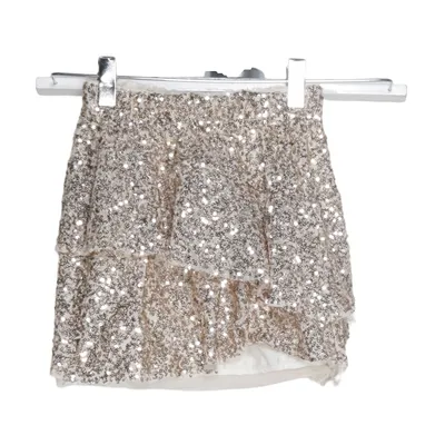 Kjol (Guldfärgad) från Zara Elastan, Polyester