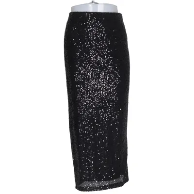 Långkjol (Svart, Silverfärgad) från Ellos Polyester