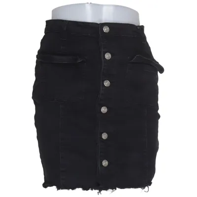 Spijkerrok (Zwart) van Hello Miss Katoen, Elastaan, Polyester