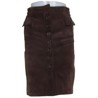 Jupe (Marron) de Aust Cuir, Polyester