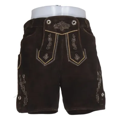 Pantalon en cuir traditionnel (Marron) de Edel Heiss Coton, Cuir