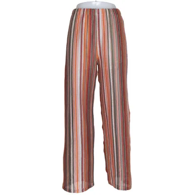 Pantalon patte d'éléphant (Orange, Rouge, Multicolore) de Mango Élasthane, Polyester