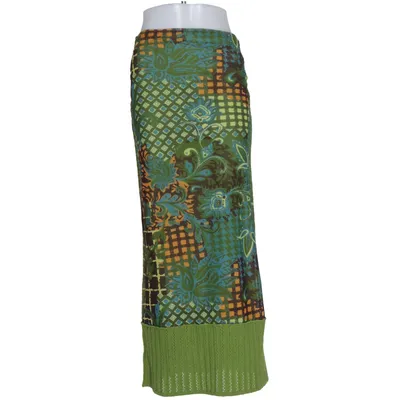 Jupe longue (Vert, Bleu, Multicolore) de Passport Acrylique, Polyester, Laine