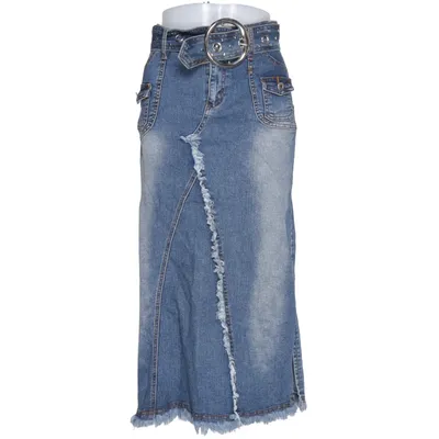 Jeanskjol (Blå) från Xinju Bomull, Elastan