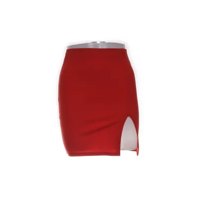 Kjol (MINI SLIT SKIRT) från NLY One Elastan, Polyester
