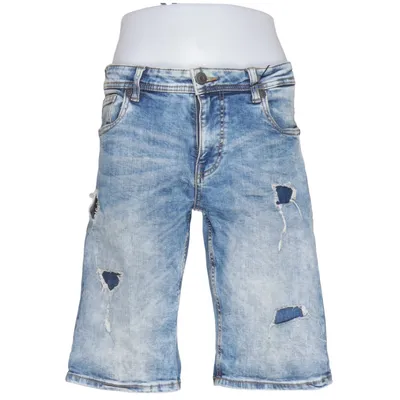 Short en jean (Bleu) de Smog Coton, Élasthane
