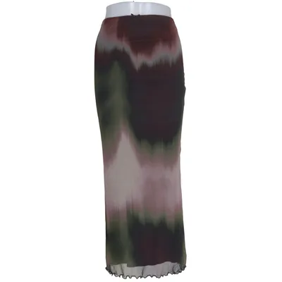 Jupe longue (Vert, Violet, Multicolore) de ASOS Design Élasthane, Polyester