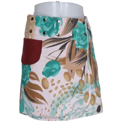 Wrap skirt (Pink, Green, Brown) from Bäres Acrylic, Cotton, Wool