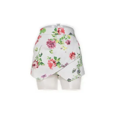 Skort (White, Multicolored) from Suiteblanco Cotton, Elastane