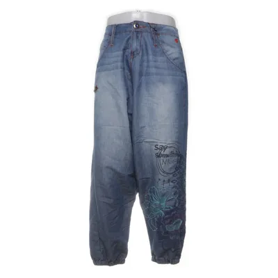 Pants (Blue) from Desigual Cotton, Polyester