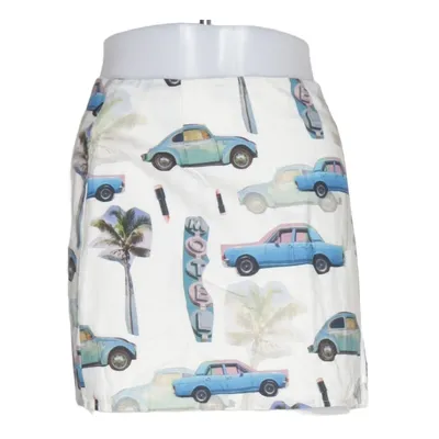 Skirt (White, Multicolored) from Peppermayo Cotton, Linen, Viscose
