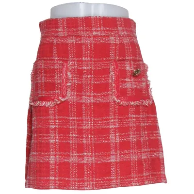 Skirt (Red, White) from Elisabetta Franchi Cotton, Viscose