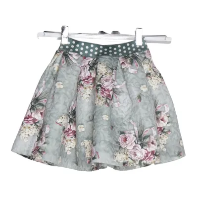 Rok (Groen, Meerkleurig) van Monnalisa Katoen, Polyester, Viscose