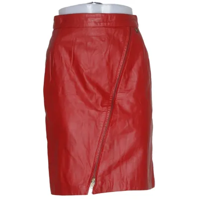 Läderkjol (Röd) Skinn, Viskos