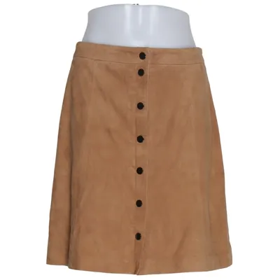 Lederrock (Braun) von Hallhuber Leder, Polyester