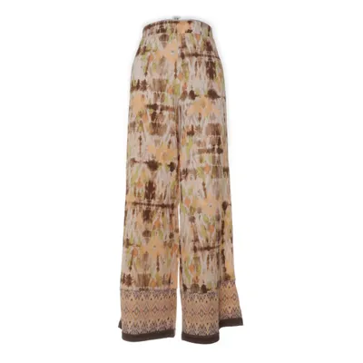Palazzobyxor (Beige, Flerfärgad) från Page One Elastan, Polyester
