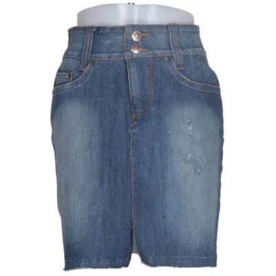 Jeanskjol (Blå) från Mangoon Bomull, Elastan