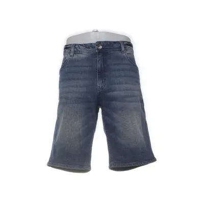 Denim shorts (Blauw) van Straight Up Katoen, Elastaan
