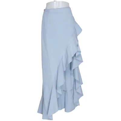Wrap skirt (Blue) from Anika Teller x NA-KD Elastane, Polyester