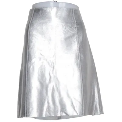 Kjol (Silverfärgad) från Selected Femme Skinn, Återvunnen polyester