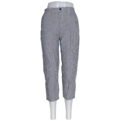 Pants (Black, White) from Uniqlo Cotton, Linen