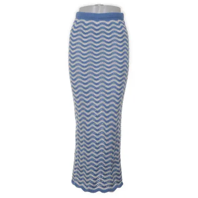 Maxi nederdel (Blå, Hvid) fra PrettyLittleThing Polyester
