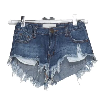 Short en jean (Bleu) de Oneteaspoon Coton