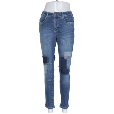 Jeans (Blue, Multicolored) from Para Mi Cotton, Elastane, Polyester