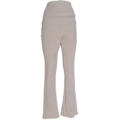 Pantalon maternité (Beige) de H&M Mama Coton, Polyester, Élasthane