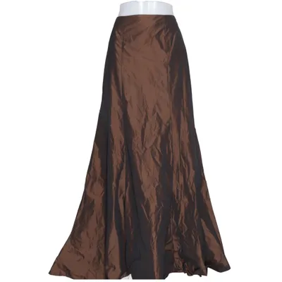Maxi nederdel (Brun) fra Marie Blanc Acetat, Polyester