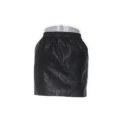 Leather skirt (Black) from Moss Copenhagen Polyester, Leather