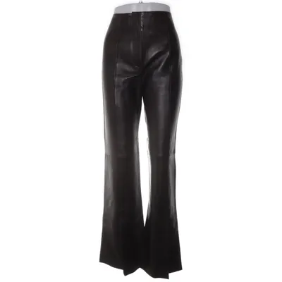 Leather pants (Brown) from Massimo Dutti Leather, Polyester