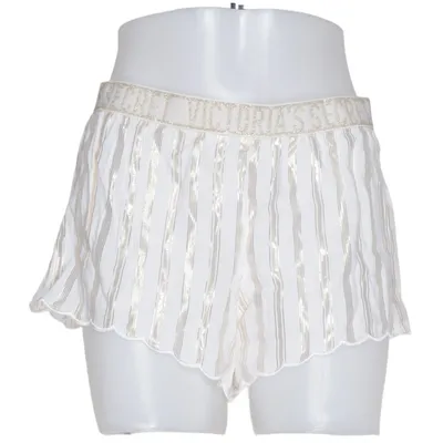 Pajama shorts (White, Gold) from Victoria's Secret Cotton, Metallic fiber, Viscose