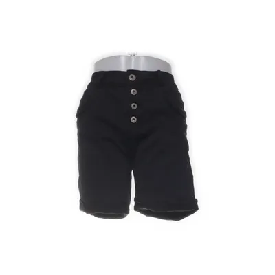 Denim shorts (Zwart) van Lexxury Katoen, Elastaan