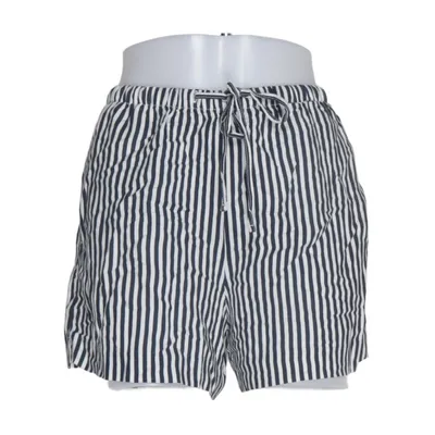 Shorts (White, Blue) from H&M Premium Quality Linen, Polyester, Viscose