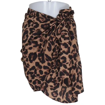 Wrap skirt (Brown, Black) from Shein Curve Elastane, Polyester