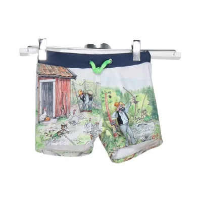 Shorts de bain (Blanc, Multicolore) de Pettson och Findus Élasthane, Polyester