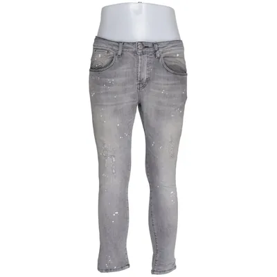 Jeans (Gray, White) from Takeshy Kurosawa Cotton, Elastane