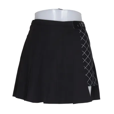 Skirt (Black, White) from Punkrave Elastane, Polyester