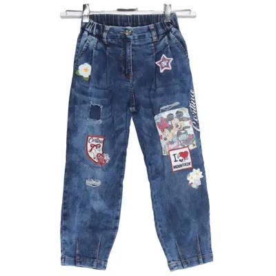Jeans (Blå, Flerfärgad) från Monnalisa Bomull, Elastan, Polyester