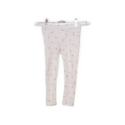 Jeans (Vit, Röd) från H&M Bomull, Elastan, Polyester