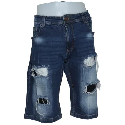 Short en jean (Bleu) de FSBN Coton, Élasthane