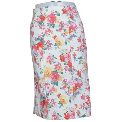 Skirt (White, Multicolored) from Cotonel Cotton, Elastane, Polyester