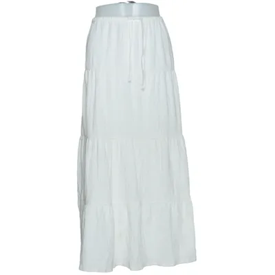 Långkjol (Vit) från Brandy Melville Bomull, Elastan, Polyamid