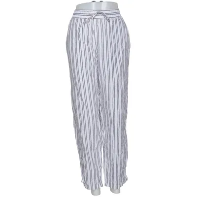 Pants (White, Multicolored) from H&M Linen, Cotton