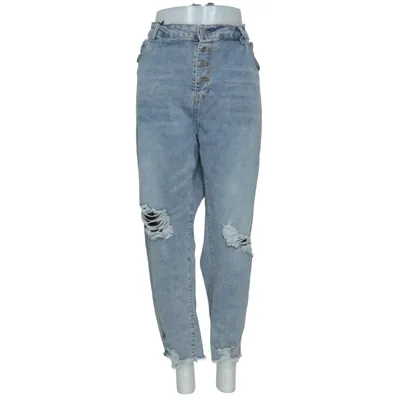 Jean (Bleu) de Shein Curve Coton, Élasthane, Polyester