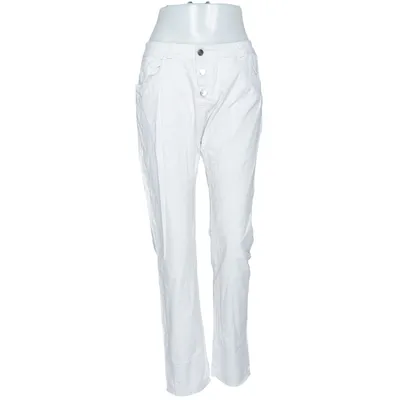 Chinos (Beige) van Chic & Mit Katoen, Elastaan