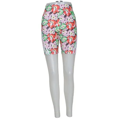 Kompressionsshorts (Weiß, Mehrfarbig) von Adidas x Marimekko Elasthan, Recyceltes Polyester