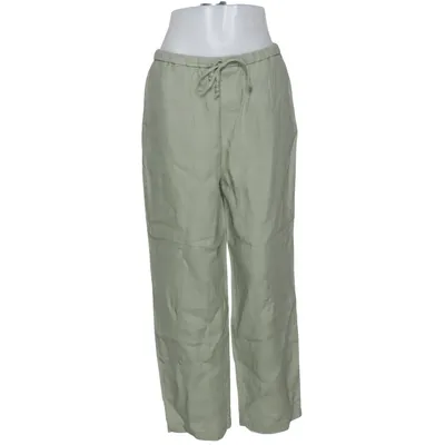 Palazzo pants (Green) from Mango Cotton, Linen, Polyester